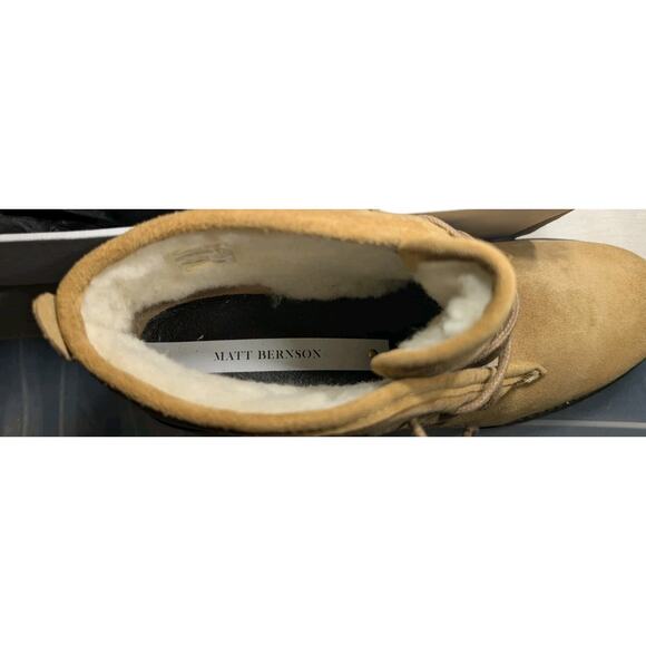 Matt Bernson Womens Andes Camel Sheep Shearling Ankle Boots 9 Chukka Crepe Sole - Picture 6 of 8